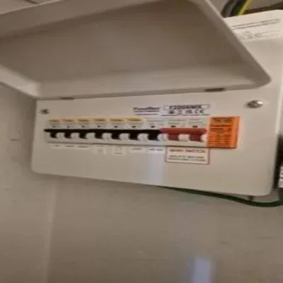 An 18th edition board being inspected in a property in tooting