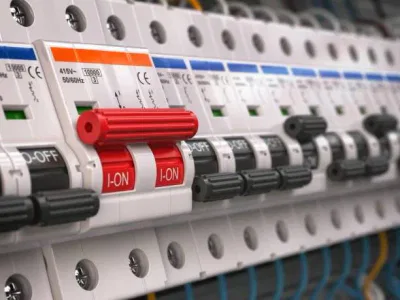 Showing an 18th Edition Board with focus on the main switch