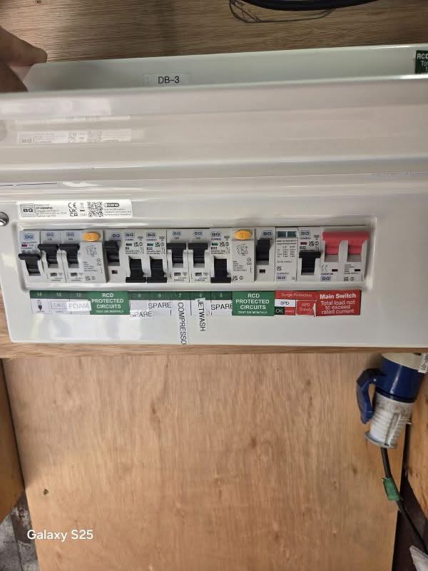 Consumer Unit Upgrade Sutton (SM2) | BuildSpark New BG consumer unit installed during an EICR remedial works project in Sutton (SM2) by BuildSpark electricians.